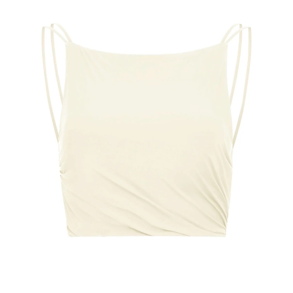 NWOT Neiwai Ballet Pleated Boatneck Bra Top Large
